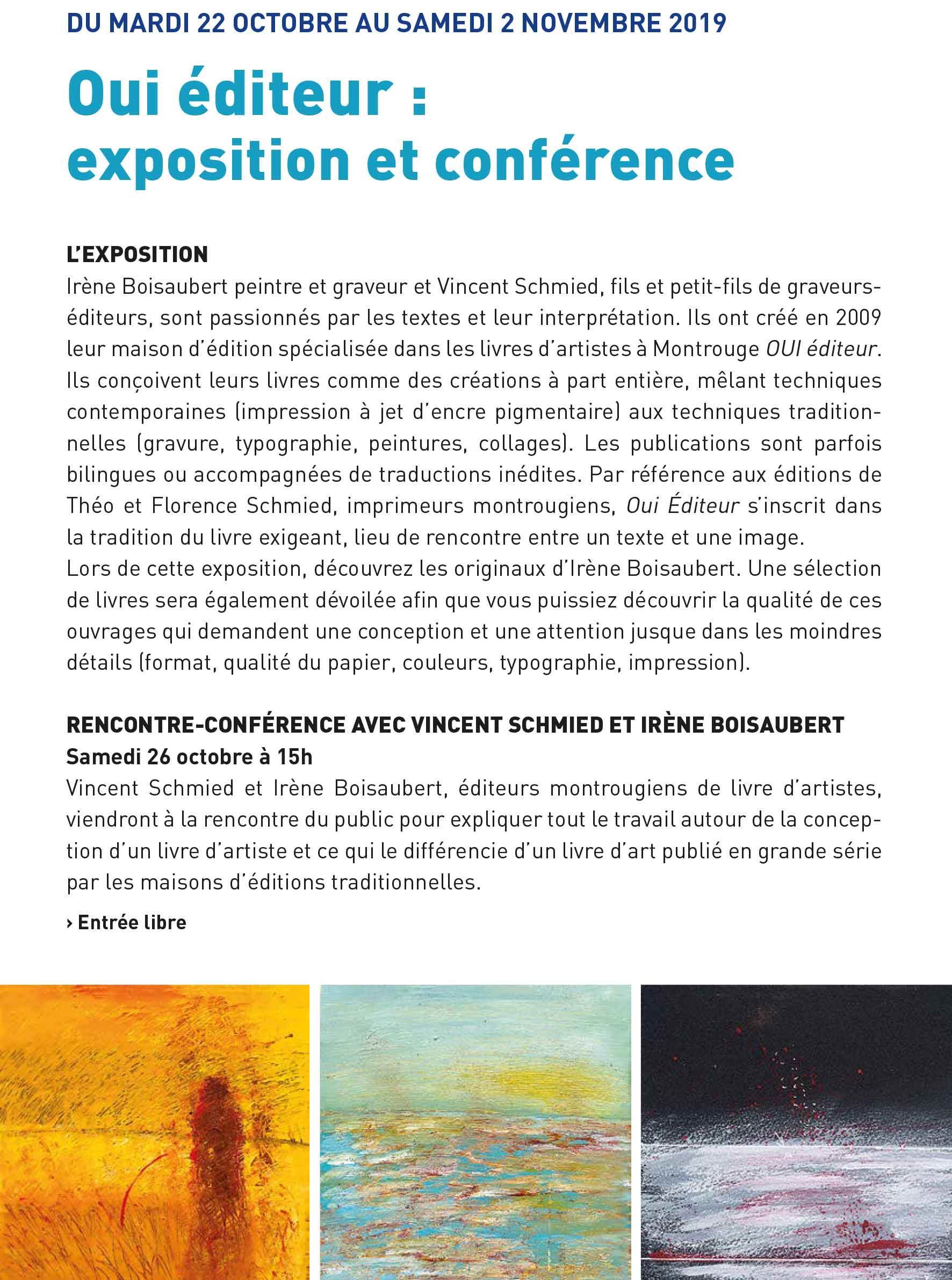 MOIS DU LIVRE ARTISTE 2019 pgm 3