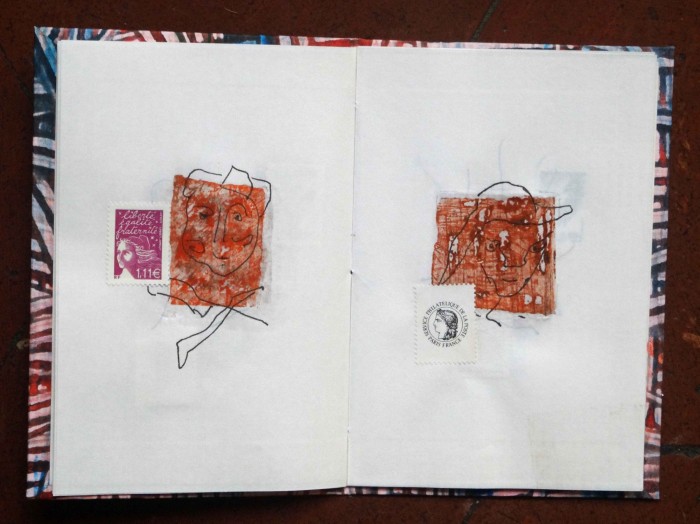 tetes mal timbr  es exemplaire unique 10x15 2019 2