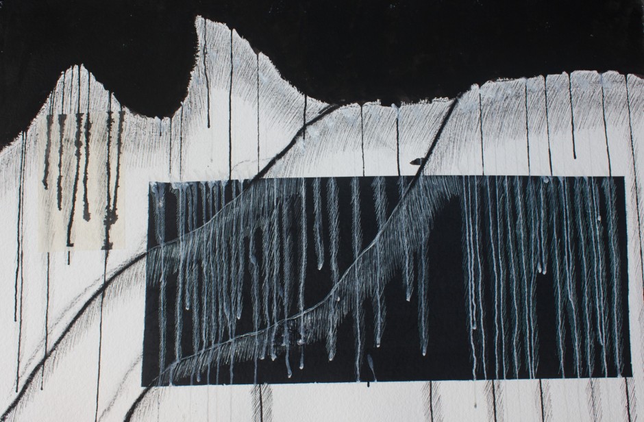 nordland 2020 stylo feutre et collage sur papier109 cm x 72 cm 1