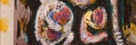 epiphanie collage papier journal acrylique sur toile 27cmx22cm 8