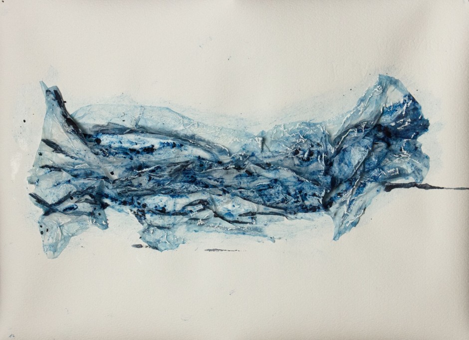 sans titre frottage et papier froisse 40 cm x 30cm 2024
