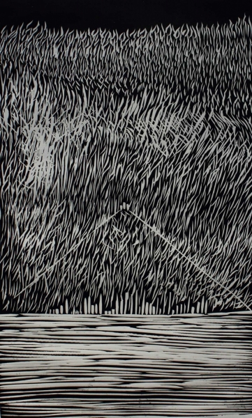 si loin si proche 3 linogravure 65x50 2007 si loin si proche 3 linogravure 65x50 2007