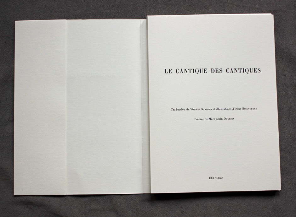 le cantique des cantiques nouvelle traduction 36.5x26.5 2018 2